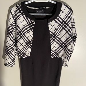 Two Piece Black Dress & Matching Jacket